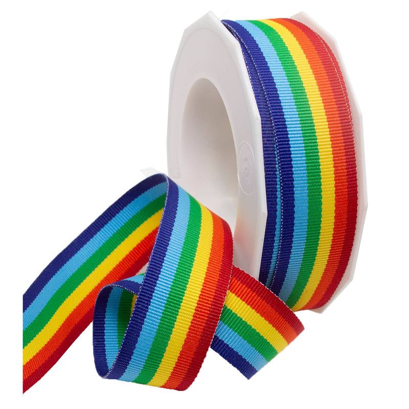 Grosgrain 7/8" Emerald Stripe