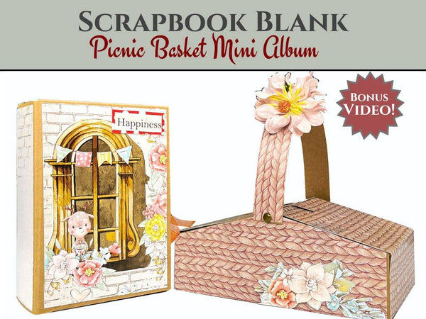 CrafTreat Kraft Picnic Basket Mini Album
