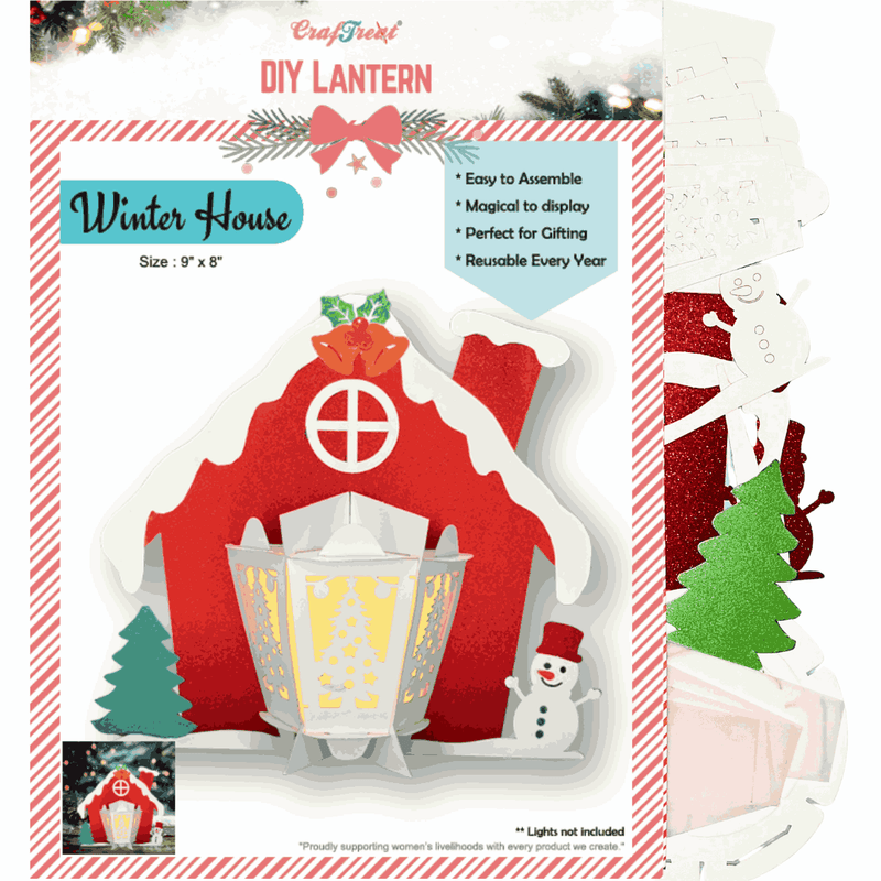 Craftreat DIY Paper Lanterns - Winter House {F605}