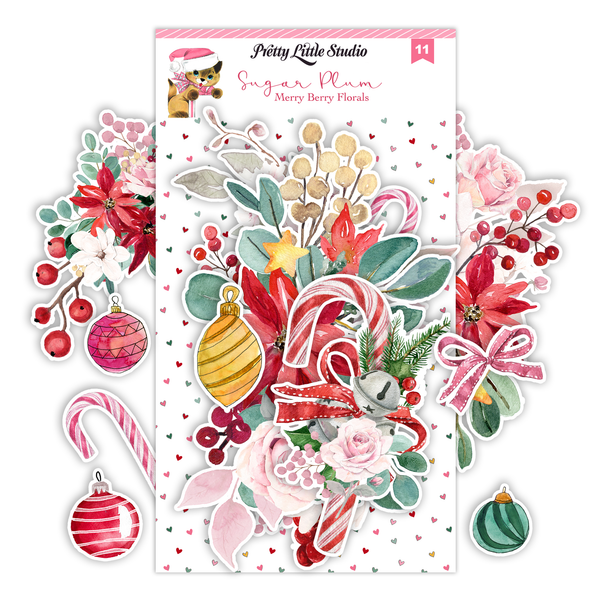 Pretty Little Studio Merry Berry Florals Die-Cuts {G209}
