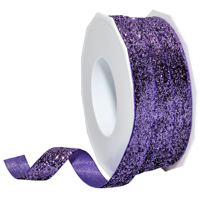 1/4" Ruby Velvet Glitter Ribbon