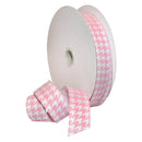 7/8" Light Pink Glitter Hounds Tooth