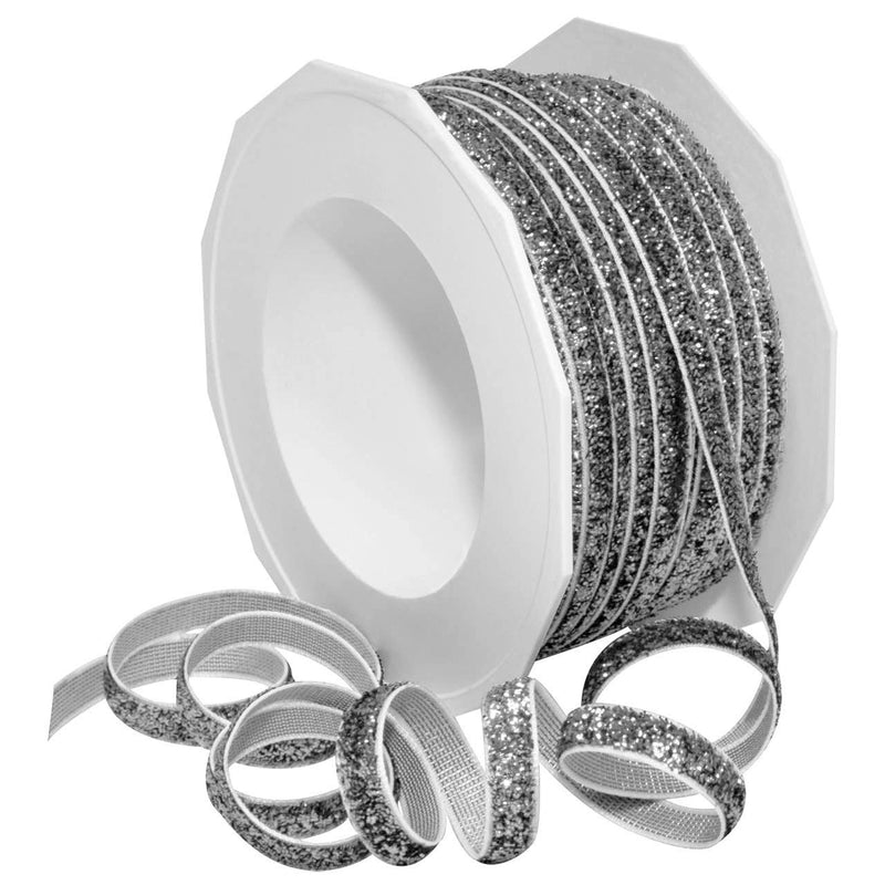 1/4" Ruby Velvet Glitter Ribbon