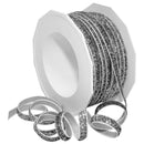 1/4" Black Velvet Glitter Ribbon