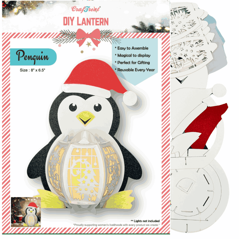 Craftreat DIY Paper Lanterns - Penguin {B321}