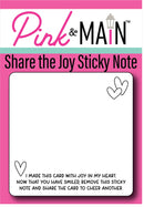 Pink & Main Share The Joy Sticky Notes {D136}