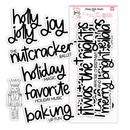 Pretty Little Studio Sugar Plum Merry & Bright Die-Cut Ephemera Words