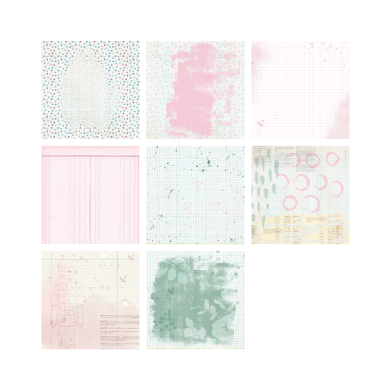 Pretty Little Studio 6x6 Sugar Plum LEDGER Paper Pack {B407}