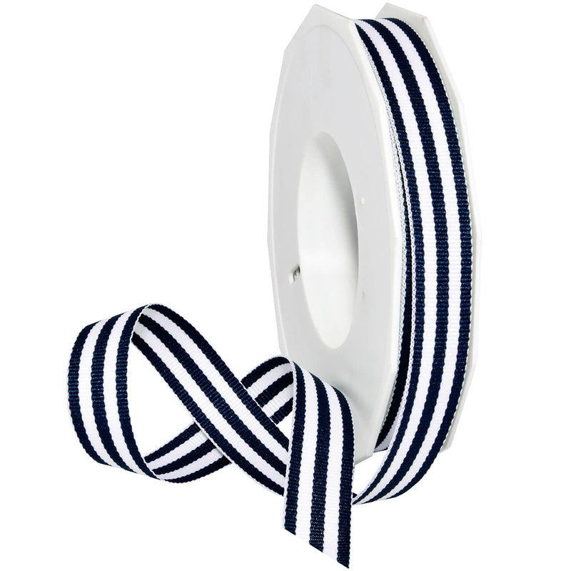 Grosgrain 5/8" Baby Blue Stripes