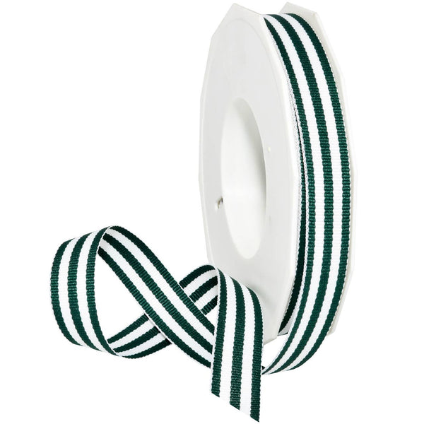 Grosgrain 5/8" Hunter Stripes