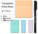 Mr. Pen Pastel Transparent Sticky Notes {E212}