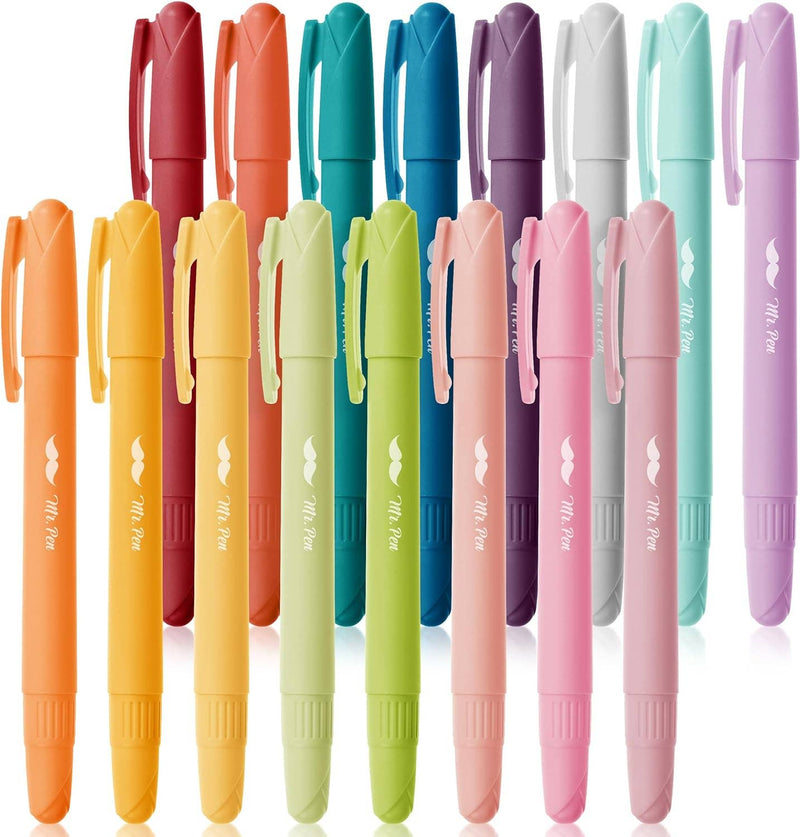 Mr Pen No Bleed Gel Bible Highlighters 16 Pack {E149}