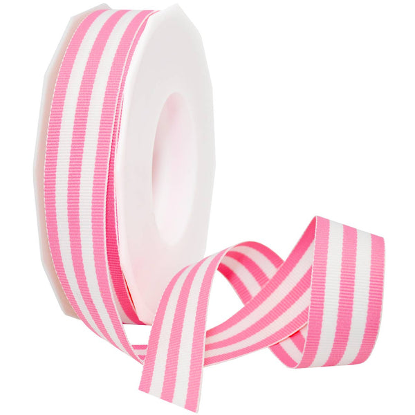Grosgrain 7/8" Pink Stripe