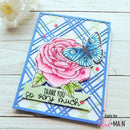 Pink & Main Plaid Cover Die Panel B {D142}