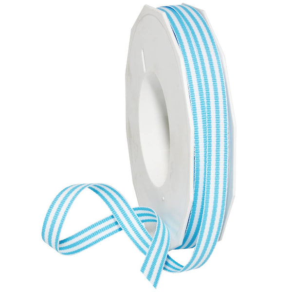 GROSGRAIN 3/8" BABY BLUE STRIPES