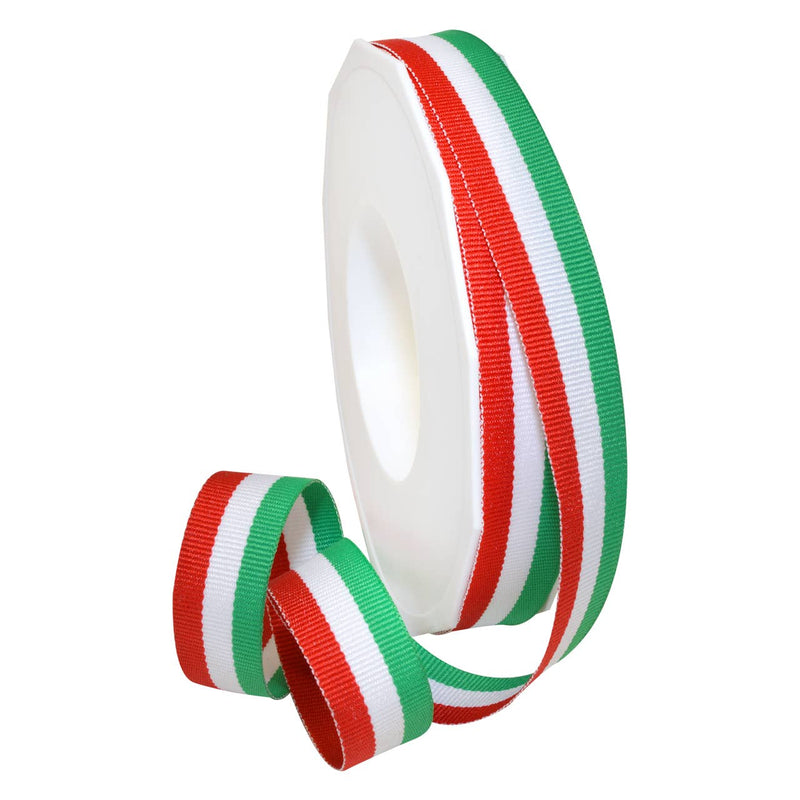 Grosgrain 7/8" Emerald Stripe