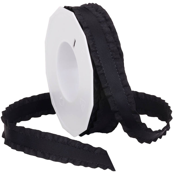 7/8" Black Double Ruffle