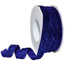 1/4" Black Velvet Glitter Ribbon