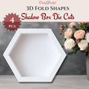 Craftreat 3D Fold Shapes - White Hexagon Shadow Box 4pcs. {C315}