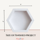 Craftreat 3D Fold Shapes - White Hexagon Shadow Box 4pcs. {C315}