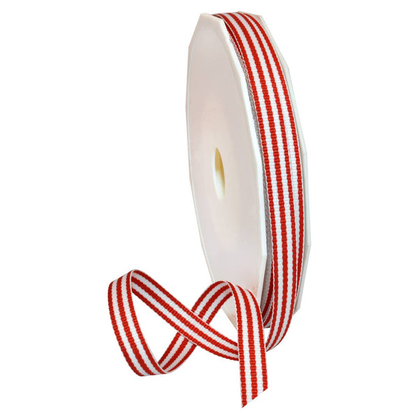 GROSGRAIN 3/8" RED STRIPES