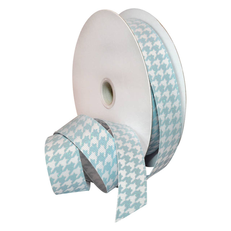 7/8"  Royal Blue Glitter Hounds Tooth