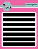 Pink & Main 6x6 Wide Stripes Embossing Folder {K34}