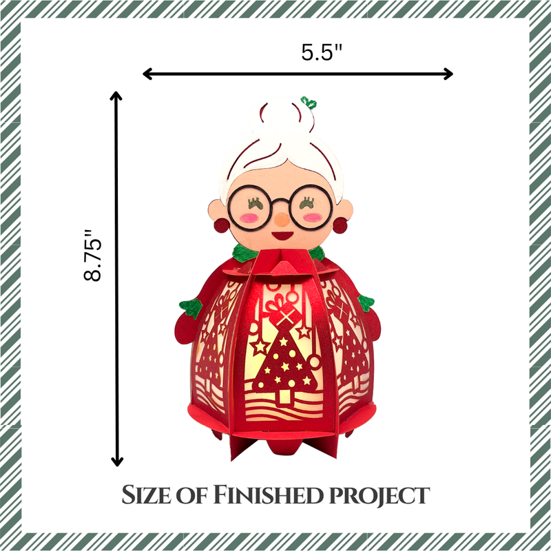 Craftreat DIY Paper Lanterns - Mrs. Santa {C716}