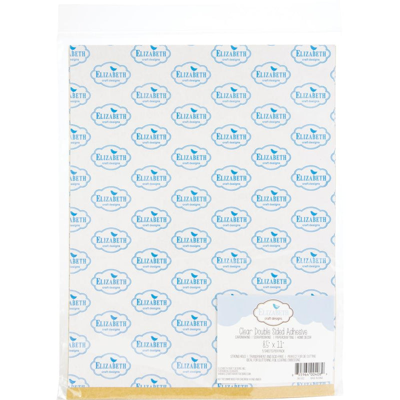 Elizabeth Craft Designs 8.5 x 11 Clear Double-Sided Adhesive Sheets 5/Pack {D185}
