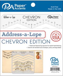 Paper Accents Address-a-Lope Plastic Template Chevron {D175}