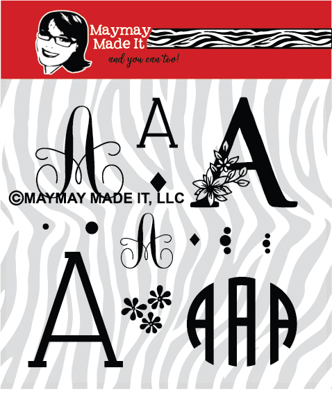 Maymay's Monogram A 6x6 Stamp Set {A167}