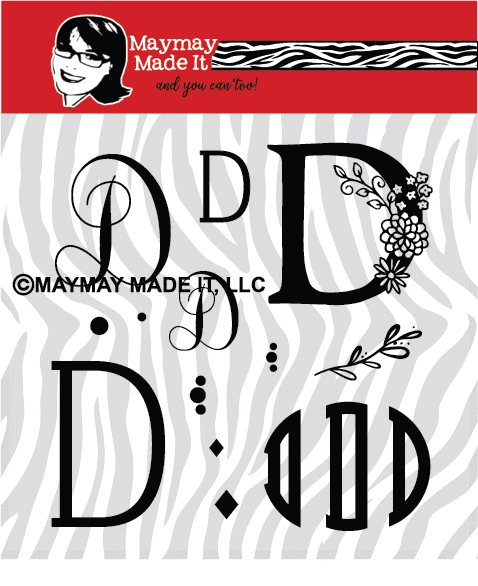 Maymay's Monogram D 6x6 Stamp Set {A170}