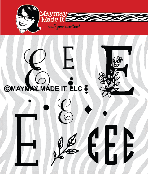 Maymay's Monogram E 6x6 Stamp Set {A171}