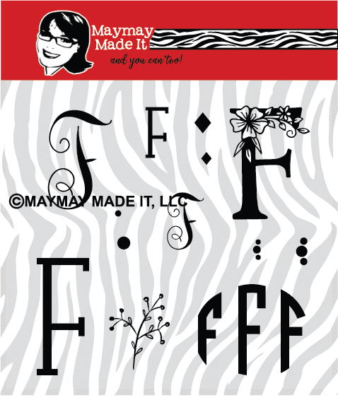 Maymay's Monogram F 6x6 Stamp Set {A172}