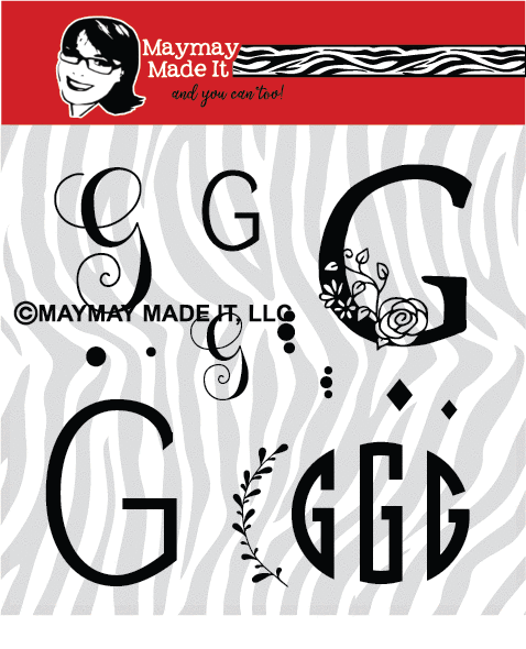 Maymay's Monogram G 6x6 Stamp Set {A173}