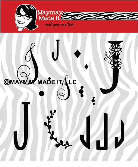 Maymay's Monogram J 6x6 Stamp Set {A176}