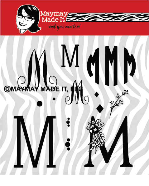 Maymay's Monogram M 6x6 Stamp Set {A179}