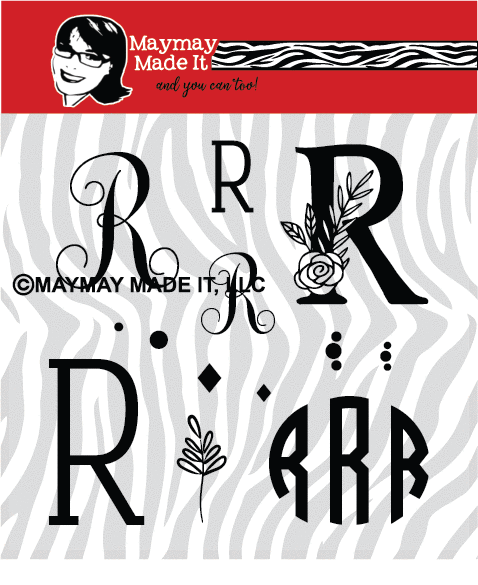 Maymay's Monogram R 6x6 Stamp Set {A184}