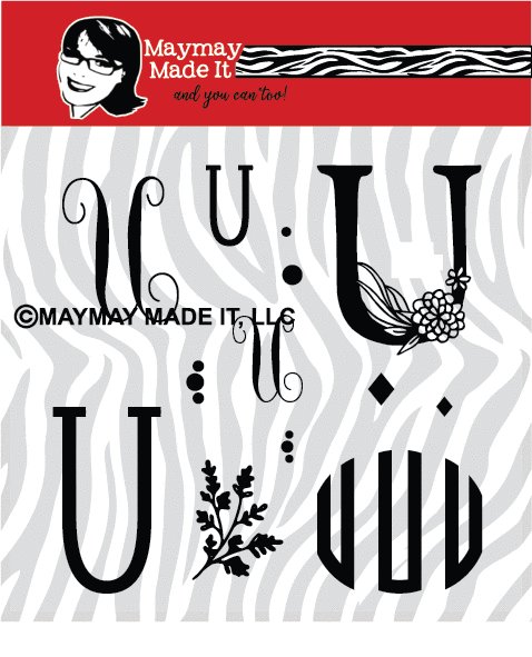 Maymay's Monogram U 6x6 Stamp Set {A165}
