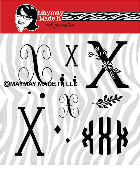 Maymay's Monogram X 6x6 Stamp Set {A23}