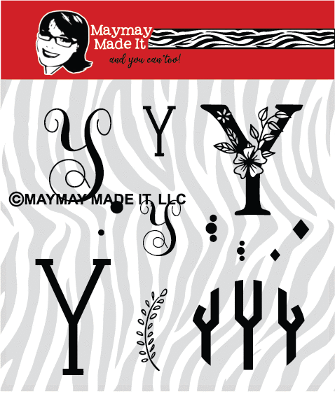 Maymay's Monogram Y 6x6 Stamp Set {A108}