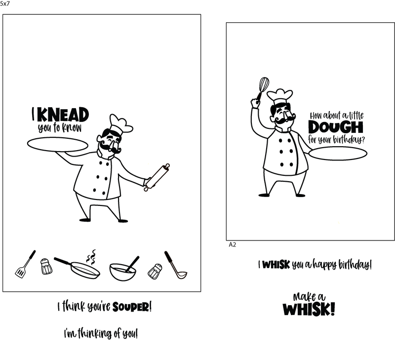 Maymay's Chef Vinnie 4x6 Stamp Set {A144}