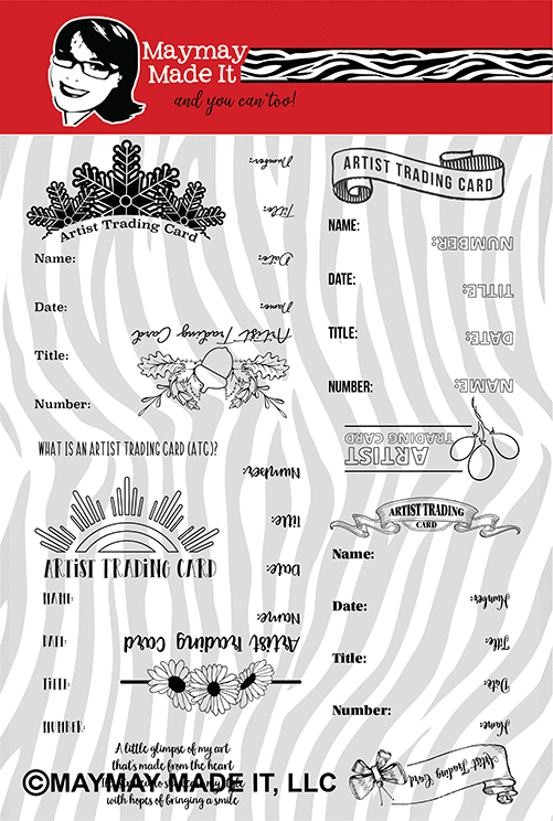 Maymay's ATC Backer 6x8 Stamp Set {A25}