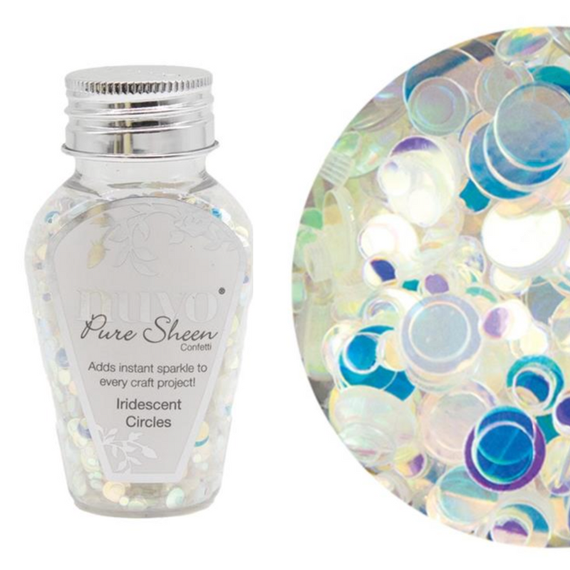 Nuvo Pure Sheen Iridescent Circles Confetti {G68}