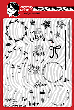 Maymay's Christmas Instawreath 6x8 Stamp Set {A26}
