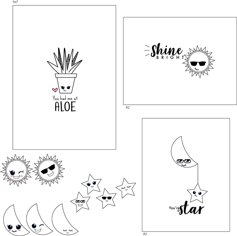 Maymay's Friendly Faces 4x6 Stamp Set {A12}