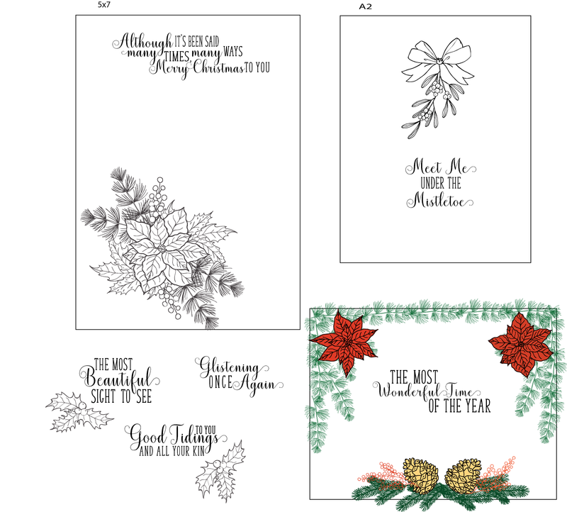 Maymay's Glistening Once Again 6x8 Stamp Set {A204}