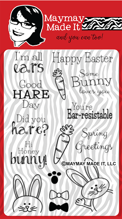 Maymay's Hare Peeking 4x6 Stamp Set {A124}
