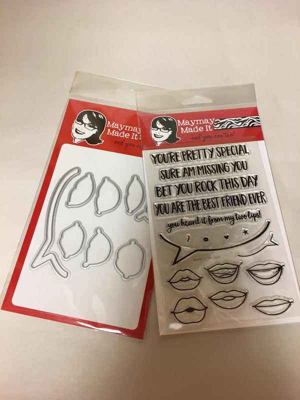 Maymay's Bundle- Maymay's Two Lips Stamp and Die (V18)