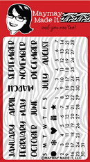 Maymay's Never Ending Calendar 4x6 Stamp Set {A79}
